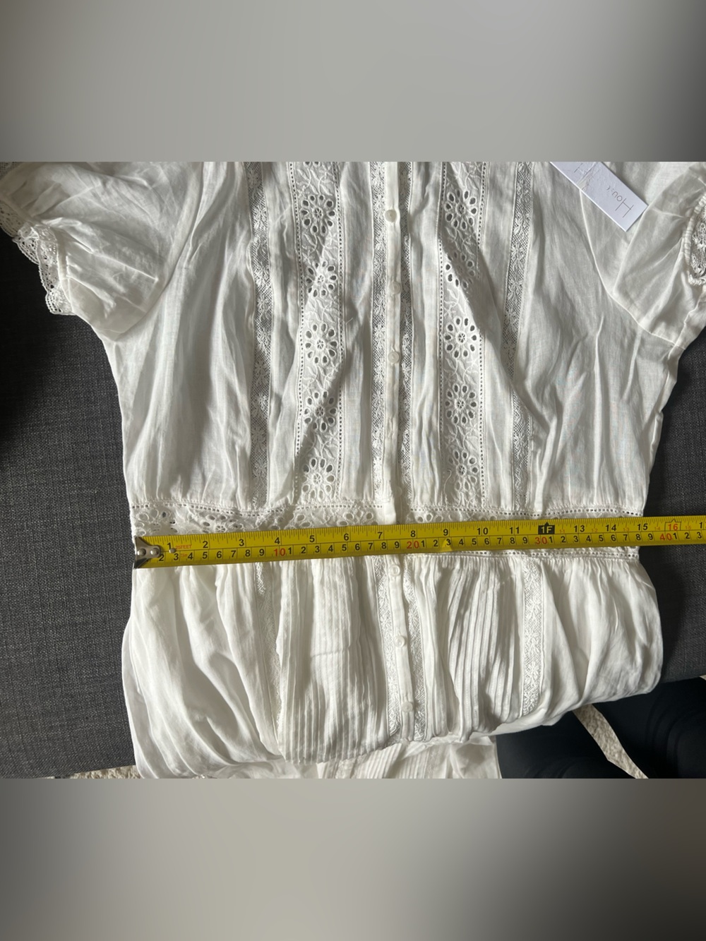 House of Harlow 1960 100% Cotton Embroidered Maxi dress size M - Picture 7 of 7